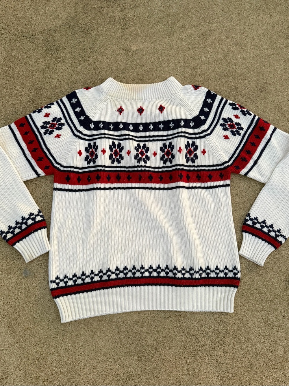 Vintage JCPenny Fair Isle Nordic Knit Crewneck Sweater Size Large Grandmacore